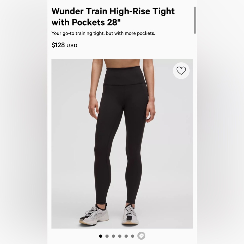 Lululemon Wunder Train Black Leggings